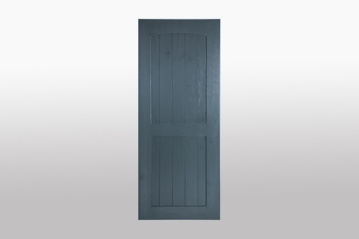 ประตู ไม้สนอเมริกา Chale't Monaline 2 ฟักโค้ง ขอบ 6 - Grey Grade Natural 35x800x2000 