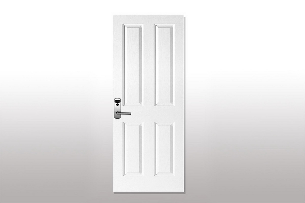 ประตู HDF 4ฟัก(ตรง) Model Standard ไม้เบญจพรรณ Joint มาตรฐาน (35x800x2000)